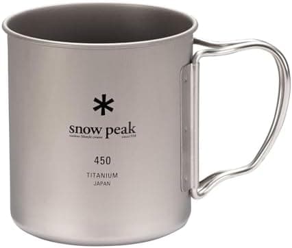 Snow Peak Japanese Titanium 450 Mug Camping, Backpacking, Cooking, Drinking Mug