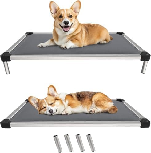 FXW TitanNest Chew-Proof Elevated Dog Bed, Raised Cot for Indoor/Outdoor/Camping Use, Durable & Washable Padded Pet Bed for…