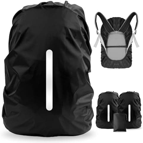 LAMA 2 Pack Waterproof Rain Cover for Backpack, Reflective Rainproof Protector for Anti-Dust and Anti-Theft,M…