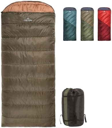 Teton Celsius Regular, 25F, 20F, 0F Degree Sleeping Bags, All Weather Bag for Adults and Kids, Camping Made…