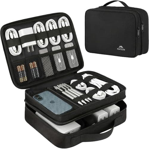 MATEIN Electronics Organizer Travel Case, Water Resistant Cable Organizer Bag for Travel Essentials, Gifts…