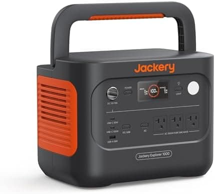 Jackery Explorer 1000 v2 Portable Power Station,1070Wh LiFePO4 Battery,1500W AC/100W USB-C Output, 1 Hr Fast Charge, Solar…