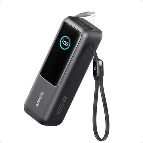 Anker Laptop Power Bank, 25,000mAh Portable Charger with Triple 100W USB-C Ports, Built-in Retractable…