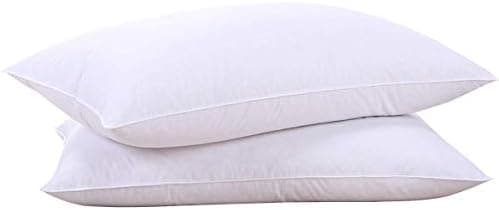 puredown® Goose Feathers and Down White Pillows with 100% Cotton Cover, Bed Sleeping Hotel Collection Pillows…
