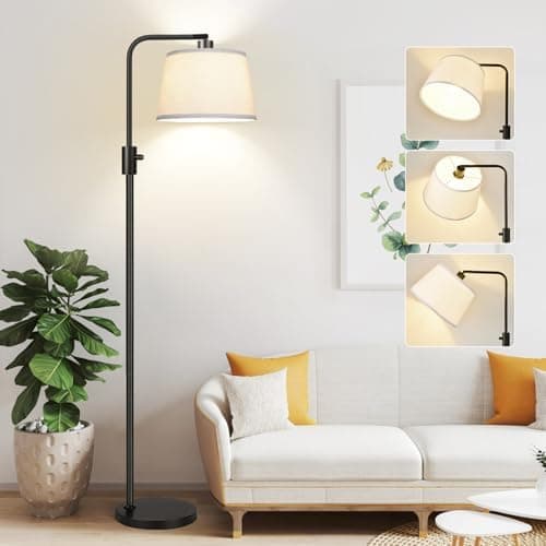 【Upgraded】 Dimmable Floor Lamp, 1000 Lumens LED Edison Bulb Included, Arc Floor Lamps for Living Room Modern…