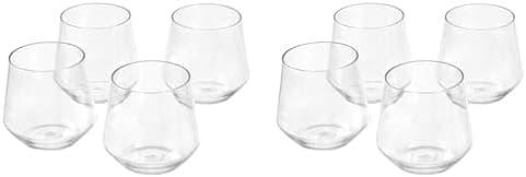 Amazon Basics Tritan Glasses, Dishwasher Safe, BPA-Free Plastic, Stemless Wine, Shatterproof, Looks Like…