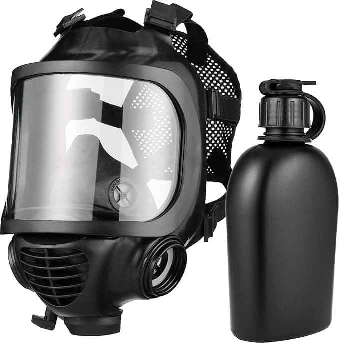 MIRA SAFETY M Certified CBRN Full Face Gas Mask Reusable Respirator Professional Grade (CM-6M Mask WITH Drinking System), 2 Piece…