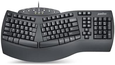 Perixx PERIBOARD-512B Wired Ergonomic Keyboard - Split Keyboard, Wrist Rest, Natural Typing - Wired USB…