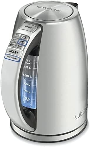 Cuisinart PerfecTemp 1.7-Liter Electric Kettle, Cordless Electric Tea Kettle, 1500W for Fast Heat-Up, 6 Preset Temperatures…