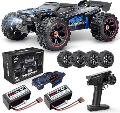 1:14 Scale RC Cars for Adults, 60KPH High Speed RC Truggy, 4X4 Off-Road Remote Control Truck, Waterproof…