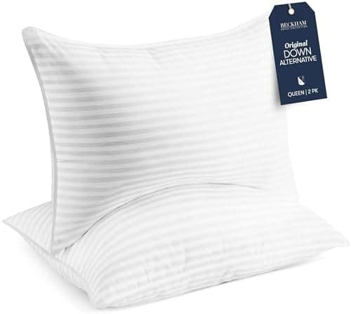 Beckham Hotel Collection Bed Pillows Standard/Queen Size Set of 2 - Original Soft Down Alternative Pillow for…