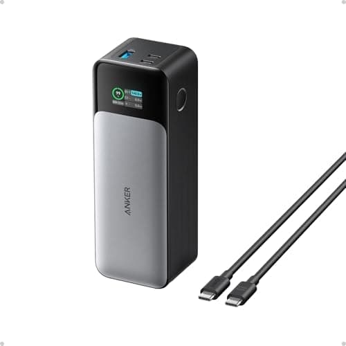 Anker 737 Power Bank, 140W Max 3-Port Laptop Portable Charger, 24,000mAh, Smart Display, Compatible with…