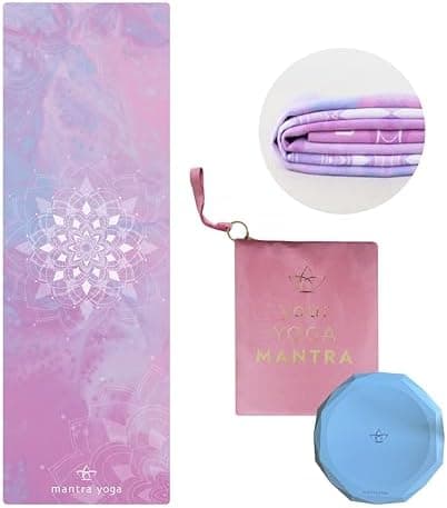 Mantra Yoga Travel PRO 1.5mm with Knee Pad - Foldable Fitness & Exercise Mat with Bag | Lightweight, Compact…