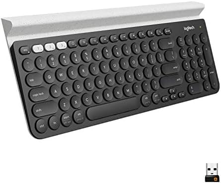 Logitech K780 Multi-Device Wireless Keyboard for Computer, Phone and Tablet – Flow Cross-Computer Control Compatible - Speckles…