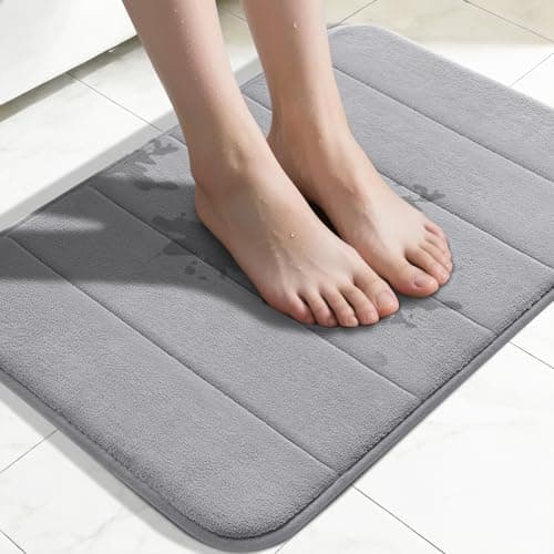 Yimobra Memory Foam Bath Mat, Super Soft Absorbent Bathroom Rug Non Slip, Quick Dry, Machine Washable Floor…