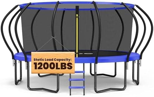 ORCC Kids Trampoline, 1200LBS Weight Capacity Outdoor Trampoline 16 15 14 12 10 8FT Yard Trampolines for Kids…