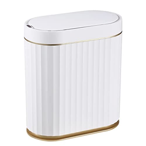 ELPHECO Bathroom Trash Can with Lid 2 Gallon Sensor Garbage Can, Automatic Trash Bin, Motion Sensor Trash…