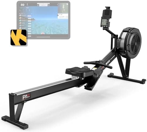 PASYOU Air Rowing Machine for Home,10-Level Resistance 350lb Load Rower Machine,Foldable Row Machines Commercial with 47in Rail…
