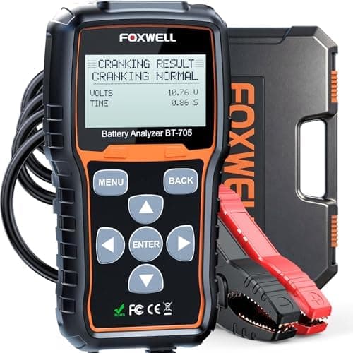 FOXWELL BT705 Car Battery Tester 24V 12V, Professional Alternator Tester, Automotive 100-2000CCA Load Tester…