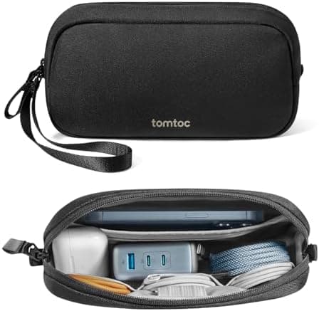 tomtoc Electronics Organizer Travel Case, Water Resistant Travel Bag Cable Organizer for Essentials, Tech…