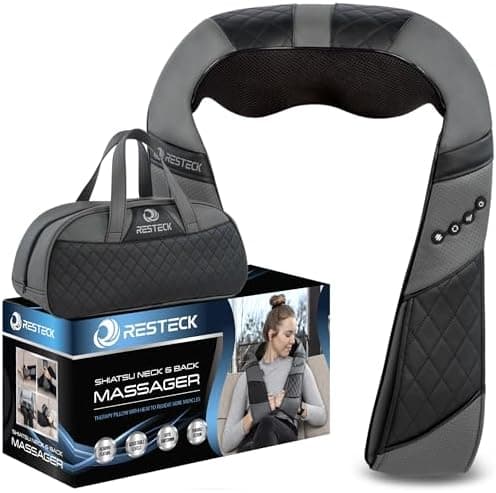 RESTECK Massagers for Neck and Back with Heat - Deep Tissue 3D Kneading Pillow, Electric Shiatsu Shoulder Massage, Foot…