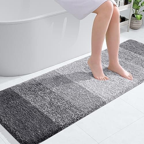 OLANLY Bathroom Runner Rugs Mat 59x20, Extra Soft Absorbent Microfiber Bath Rugs, Rubber Backing, Quick Dry…