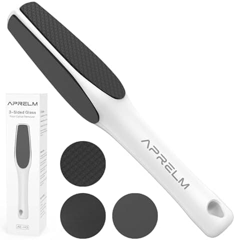 APRELM 3-Sided Nano Glass Foot File, 3-in-1 Coarse/Medium/Fine Foot Callus Remover, Professional Callus…