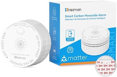 Heiman Carbon Monoxide Detectors, Matter Portable CO Detector Battery Powered, UL 2034 5th Certified, Smart…
