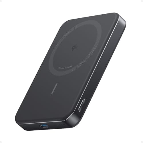 Anker MagGo Power Bank, Slim 10,000mAh Magnetic Battery Pack, Qi2 Certified 15W Ultra-Fast MagSafe Compatible…