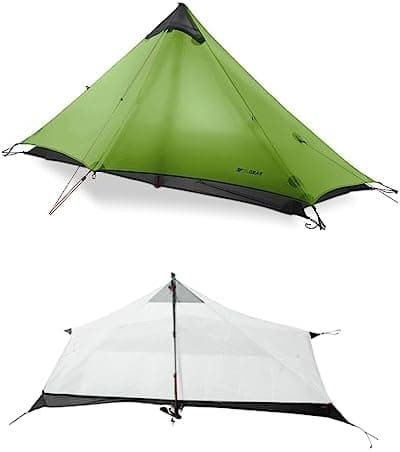 3F UL Gear Lanshan1 Ultralight Tent 3/4 Season Portable Backpacking Tent for 1-Person 15D Silicon Coated…