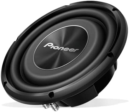 PIONEER A-Series TS-A2500LS4 10” Subwoofer – 1200W Max, Shallow-Mount Design, Deep Bass in Tight Spaces