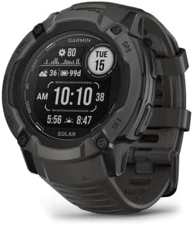 Garmin Instinct 2X Solar, Rugged GPS Smartwatch, Built-in Flashlight, Solar Charging Capability, Multi-Band…