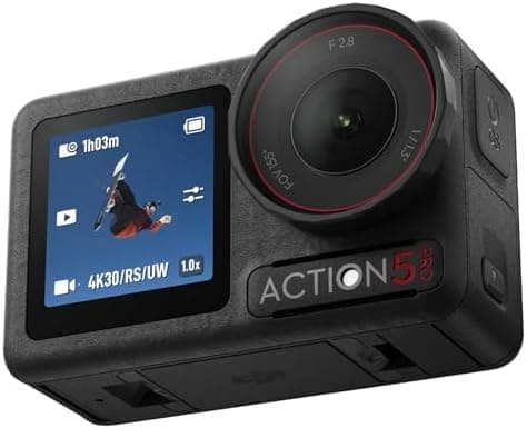 DJI Osmo Action 5 Pro Essential Combo, Waterproof Action Camera with 1/1.3" Sensor, 4K/120fps Video, Subject Tracking…