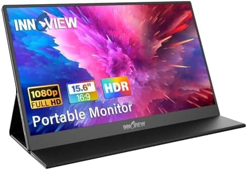 InnoView Portable Monitor, 15.6 Inch FHD 1080P HDMI USB C Second External Monitor for Laptop, Desktop…