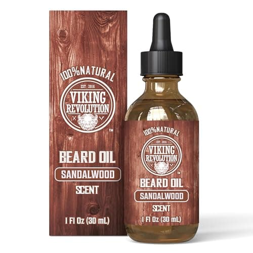 Viking Revolution Beard Oil for Men - Natural Mens Beard Oil with Argan Oil and Jojoba Oil - Beard Softener…