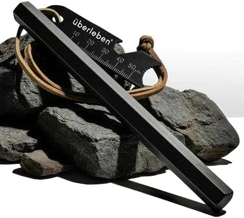 Überleben | Hexå Ferro Rod Fire Starter Survival Tool – Up to 20,000 Strikes, 1/2" Thick Hexagon Fire Steel…