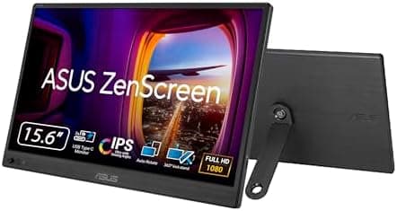 ASUS ZenScreen 15.6” Portable Monitor for Laptop (MB169CK) - Dual USB-C, Mini-HDMI, Plug & Play External…