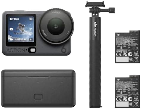 DJI Osmo Action 6 Enhanced Combo, 8K Waterproof Action Camera with 1/1.1" Square Sensor, Variable Aperture of…