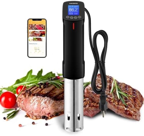 INKBIRD ISV-100W Sous Vide Cooker with WiFi & App Control | 1000W Sous Vide Machine for Steak, Chicken, Fish | Ultra-Quiet, 14…