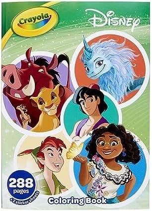 Crayola Coloring Book, Big Book of Disney Animation, 288 Coloring Pages, Gift for Kids, Age 3, 4, 5, 6