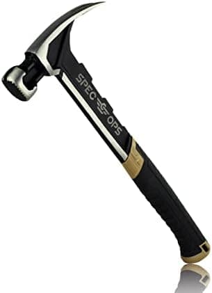 Spec Ops Tools Framing Hammer for Carpentry & Demolition, Magnetic Nail Starter, Rip Claw, 22 Oz Milled Face