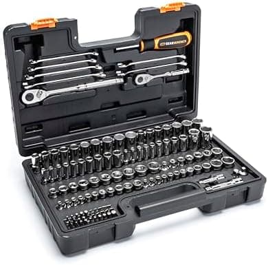 GEARWRENCH 121 Piece 1/4” & 3/8” Drive 72-Tooth SAE/Metric Mechanics Hand Tool Set | GW72SCBMTS