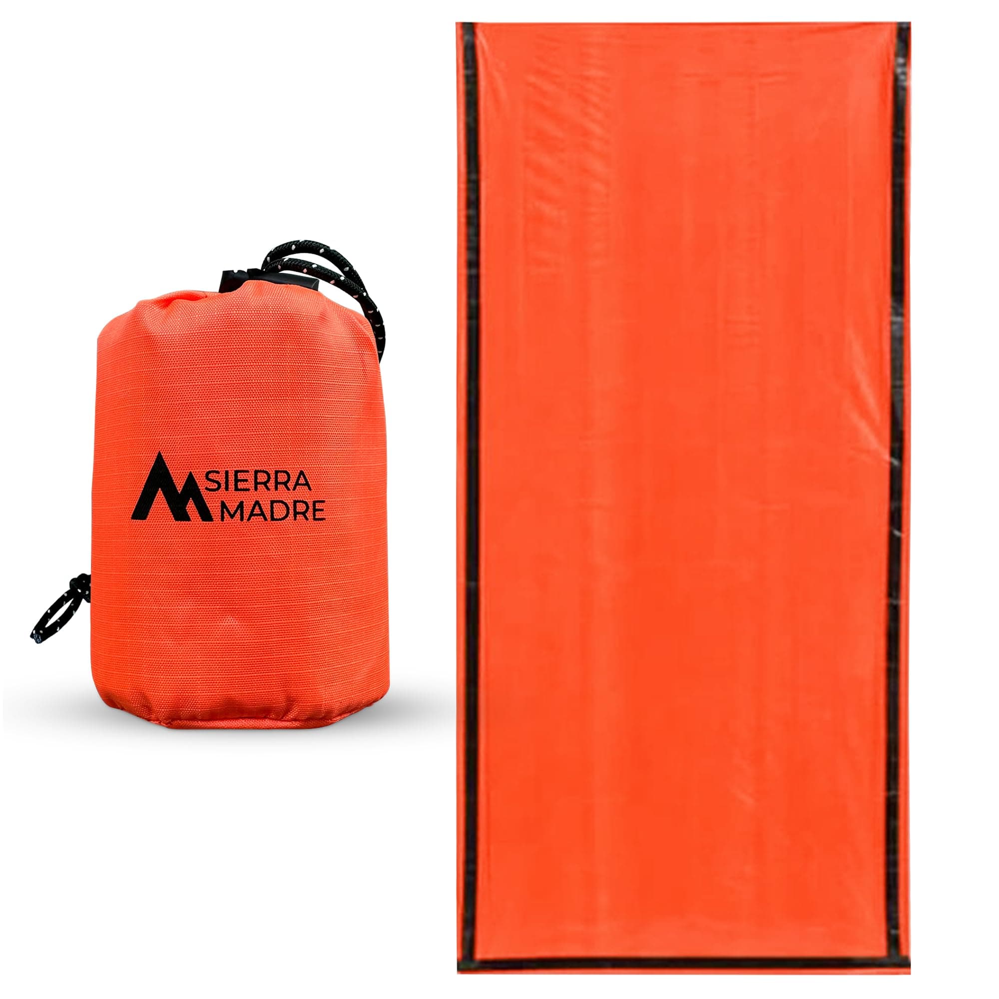 Sierra Madre Emergency Sleeping Bag – Ultralight, Waterproof Mylar Thermal Bivy Sack Tent for Hiking, Bug-Out…