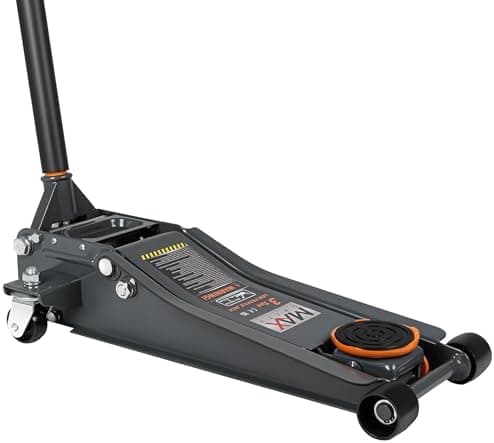 Maxority 3-Ton (6600lbs) Low Profile Hydraulic Heavy-Duty Steel Floor Jack with Dual Pistons Quick Lift Pump…