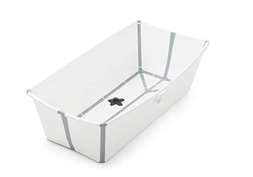 Stokke Flexi Bath X-Large Baby Bathtub, White Grey - 31.5 x 15.7 x 9.4 in - Best for Infants & Toddlers…
