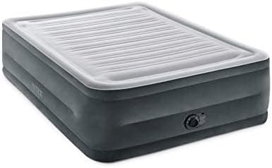 Intex 64417ED 22in Queen Dura-Beam Comfort Plush High-Rise Inflatable Air Mattress with Built in Pump for Travel and Camping…