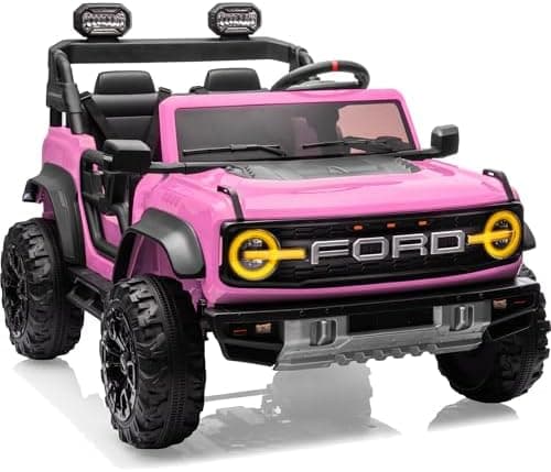 First Ride On 24V Ride on Toys for Big Kids, Licensed Ford Bronco Raptor 2 Seater Ride on Cars with Remote…