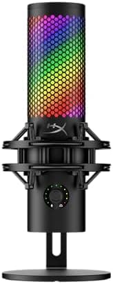 HyperX QuadCast 2 S – USB Microphone, with RGB Lighting, Streaming and Podcasting, with On-Board Controls…