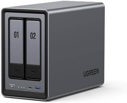 UGREEN NAS DXP2800 2-Bay Desktop All-Round Ideal for Content Creators and Enthusiasts, Intel N100 Quad-core…