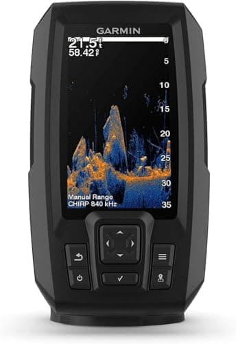 Garmin Striker Vivid 4cv Fishfinder with Transducer - 4-inch LCD Display - Easy-to-Use Scanning Sonar - Color…